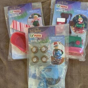 Elf Mates Chef Baking Set, Sewing Set, and Sledding Set